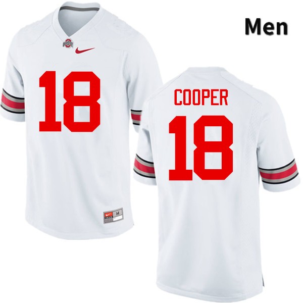 Men's Ohio State Buckeyes #18 Jonathan Cooper White Game College Stitched Football Jersey 23EV044LB